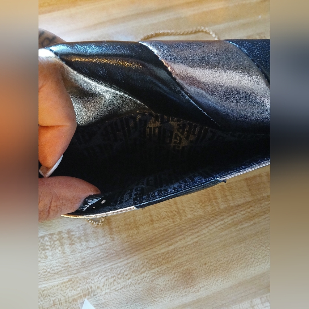Kurt Geiger Black and Silver Clutch - Picture 8 of 12
